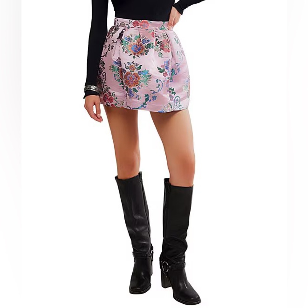 FREE PEOPLE Benjamine Satin Miniskirt - size 0